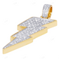 Classic 1 CTW Moissanite Silver Thunderbolt Pendant CustomDiamJewel