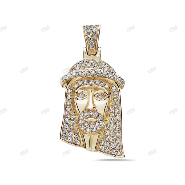 Hip Hop Fully Iced Out Moissanite Jesus Pendant hip hop jewelry CustomDiamJewel