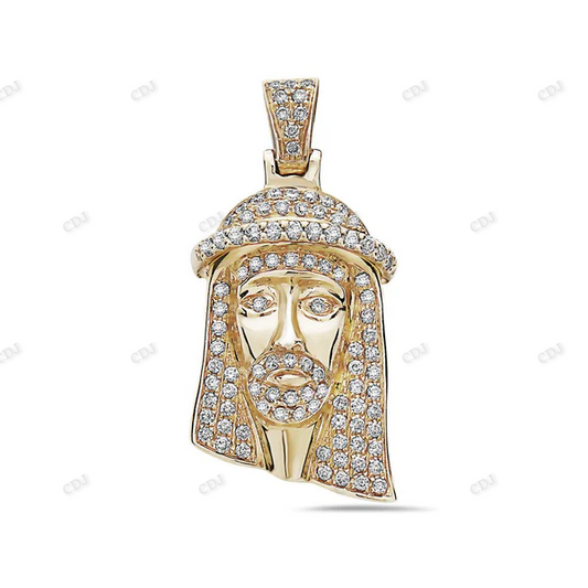 Hip Hop Fully Iced Out Moissanite Jesus Pendant hip hop jewelry CustomDiamJewel