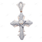 10K Gold Lab Grown 3.5 Inch Diamond Cross Pendant Hip Hop Pendent CustomDiamJewel