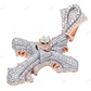 10K Gold Lab Grown 3.5 Inch Diamond Cross Pendant Hip Hop Pendent CustomDiamJewel
