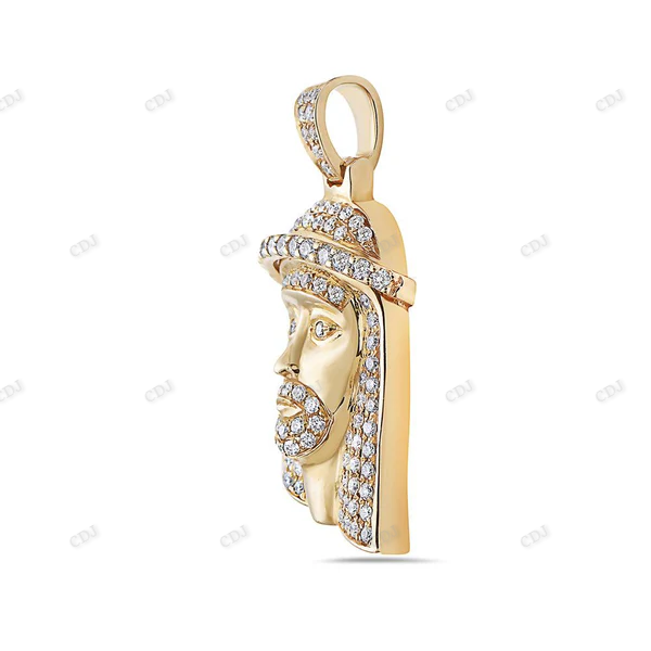Hip Hop Fully Iced Out Moissanite Jesus Pendant hip hop jewelry CustomDiamJewel