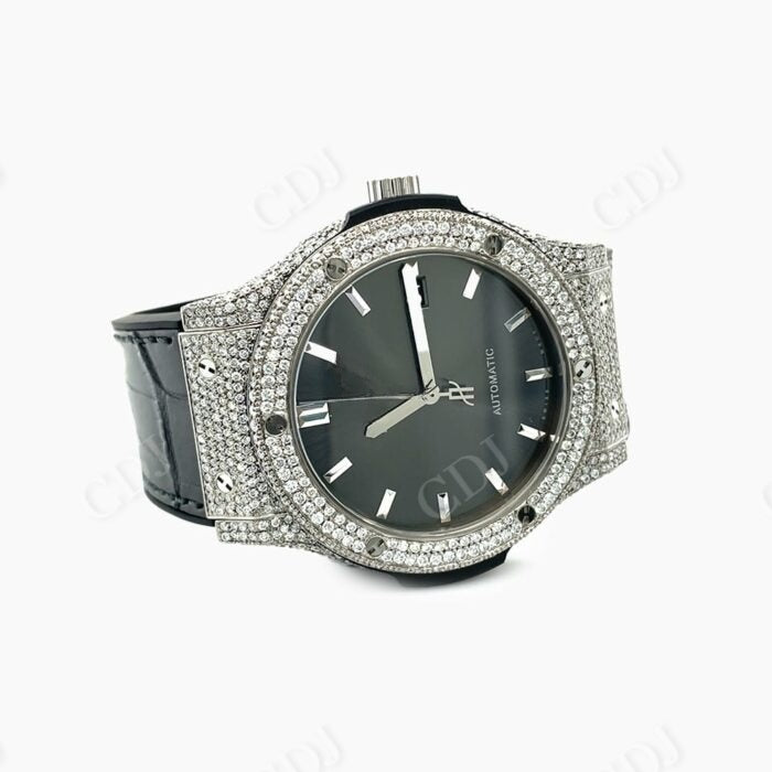 Moissanite Diamond Hip Hop Wrist Watch For Men customdiamjewel