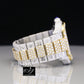 Fabulous Moissanite Skeleton Dual Tone Watch For Men's Watch customdiamjewel