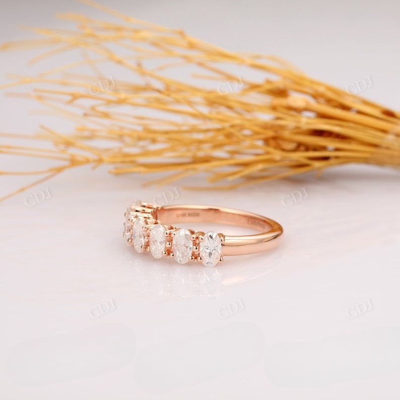 3x5mm Oval Cut Lab Grown Diamond Wedding Band  customdiamjewel   