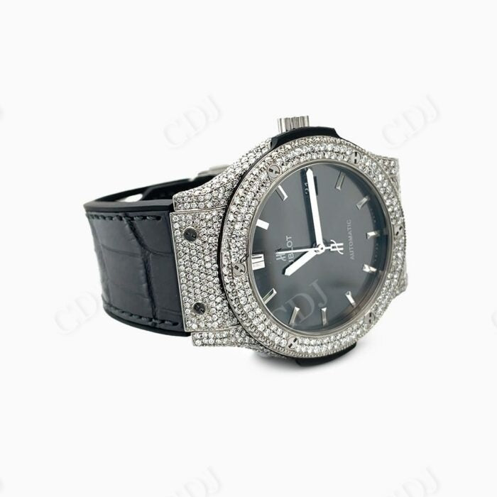 Moissanite Diamond Hip Hop Wrist Watch For Men customdiamjewel