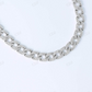 15MM Baguette Cut Diamond Cuban Link Chain In White Gold  customdiamjewel   