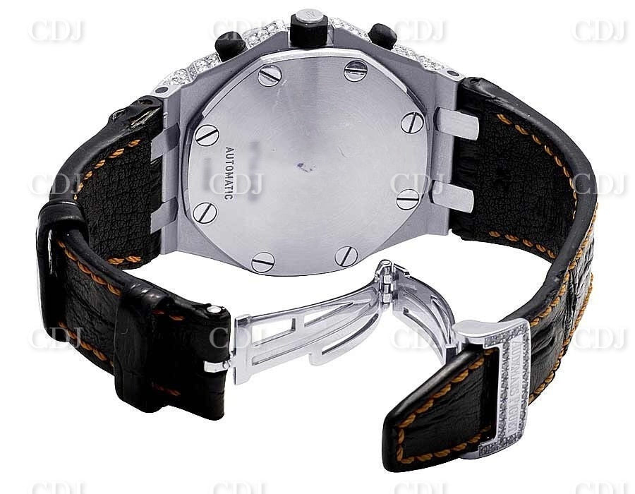 Silicon Belt Bezel Moissanite Diamond Black Dial Watch customdiamjewel