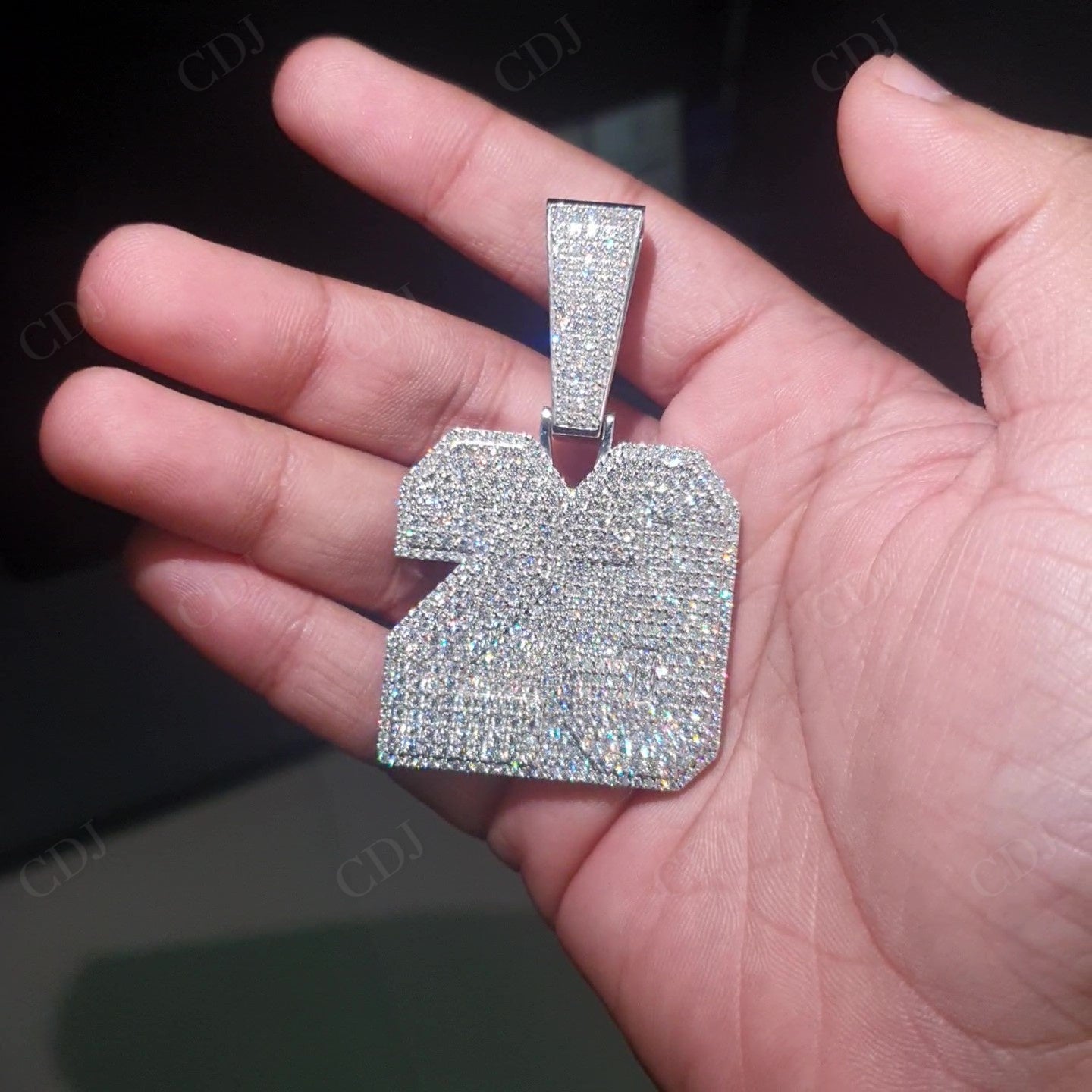 Iced Out Moissanite 23 Number Hip Hop Pendant hip hop jewelry customdiamjewel   