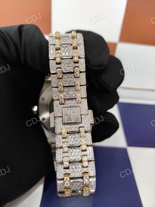 Iced Out Diamond Yellow/White AP Modified Watch customdiamjewel