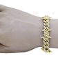 Luxury Two Tone Throne Shaped Cuban Mens Bracelet
