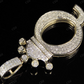 1.5" 14K Solid Gold Letter 'Q' Crown Real Diamond Custom Pendant CustomDiamJewel