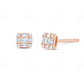 0.18 CT Baguette Diamond Cluster Stud Earrings Stud earrings CustomDiamJewel