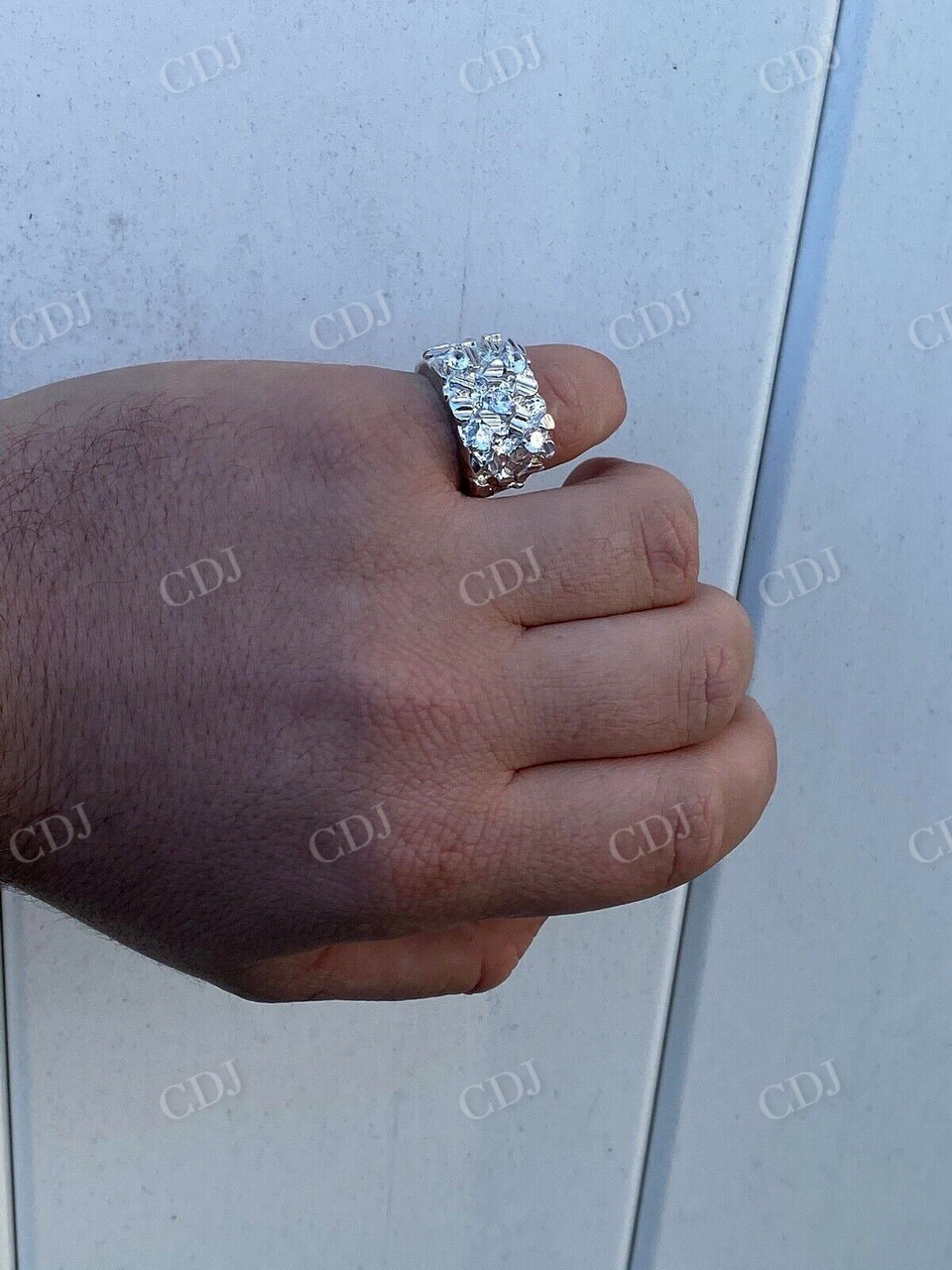 Lab Grown Diamond Icy Hip Hop Ring For Men  customdiamjewel   