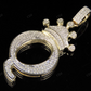 1.5" 14K Solid Gold Letter 'Q' Crown Real Diamond Custom Pendant CustomDiamJewel