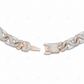 Two Tone Moissanite Yellow Gold Plated Cuban Link Chain CustomDiamJewel