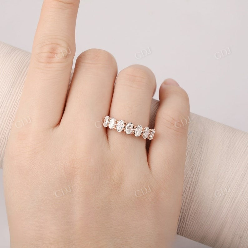 3x5mm Oval Cut Lab Grown Diamond Wedding Band  customdiamjewel   