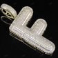 1.5" 0.80 CTW 10K Gold Natural Diamond Initial F Letter Pendant CustomDiamJewel