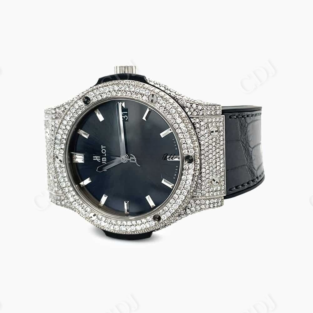 Moissanite Diamond Hip Hop Wrist Watch For Men customdiamjewel