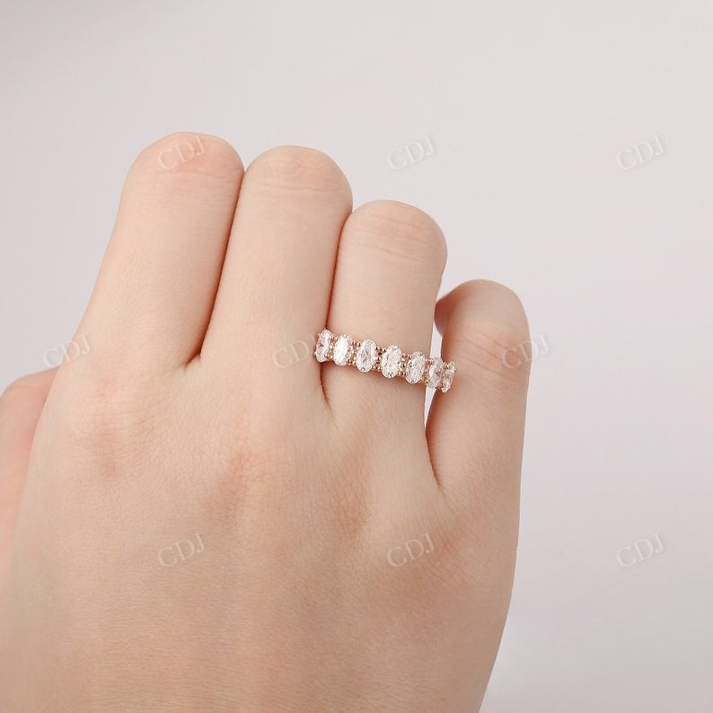 3x5mm Oval Cut Lab Grown Diamond Wedding Band  customdiamjewel   