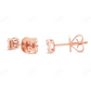 0.18 CT Baguette Diamond Cluster Stud Earrings Stud earrings CustomDiamJewel