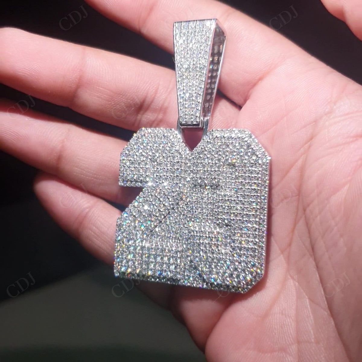 Rapper Pendant Numbers Iced Out Moissanite 23 Number Hip Hop Pendant – customdiamjewel