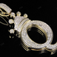 1.5" 14K Solid Gold Letter 'Q' Crown Real Diamond Custom Pendant CustomDiamJewel