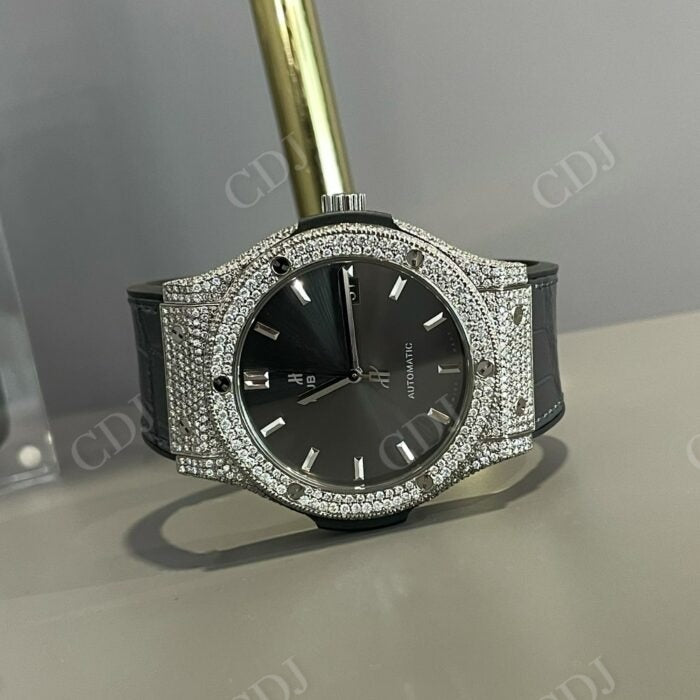 Moissanite Diamond Hip Hop Wrist Watch For Men customdiamjewel