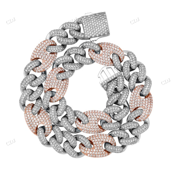 Antique Two Tone Gold Iced Out Diamond Hip Hop Chain hip hop jewelry CustomDiamJewel