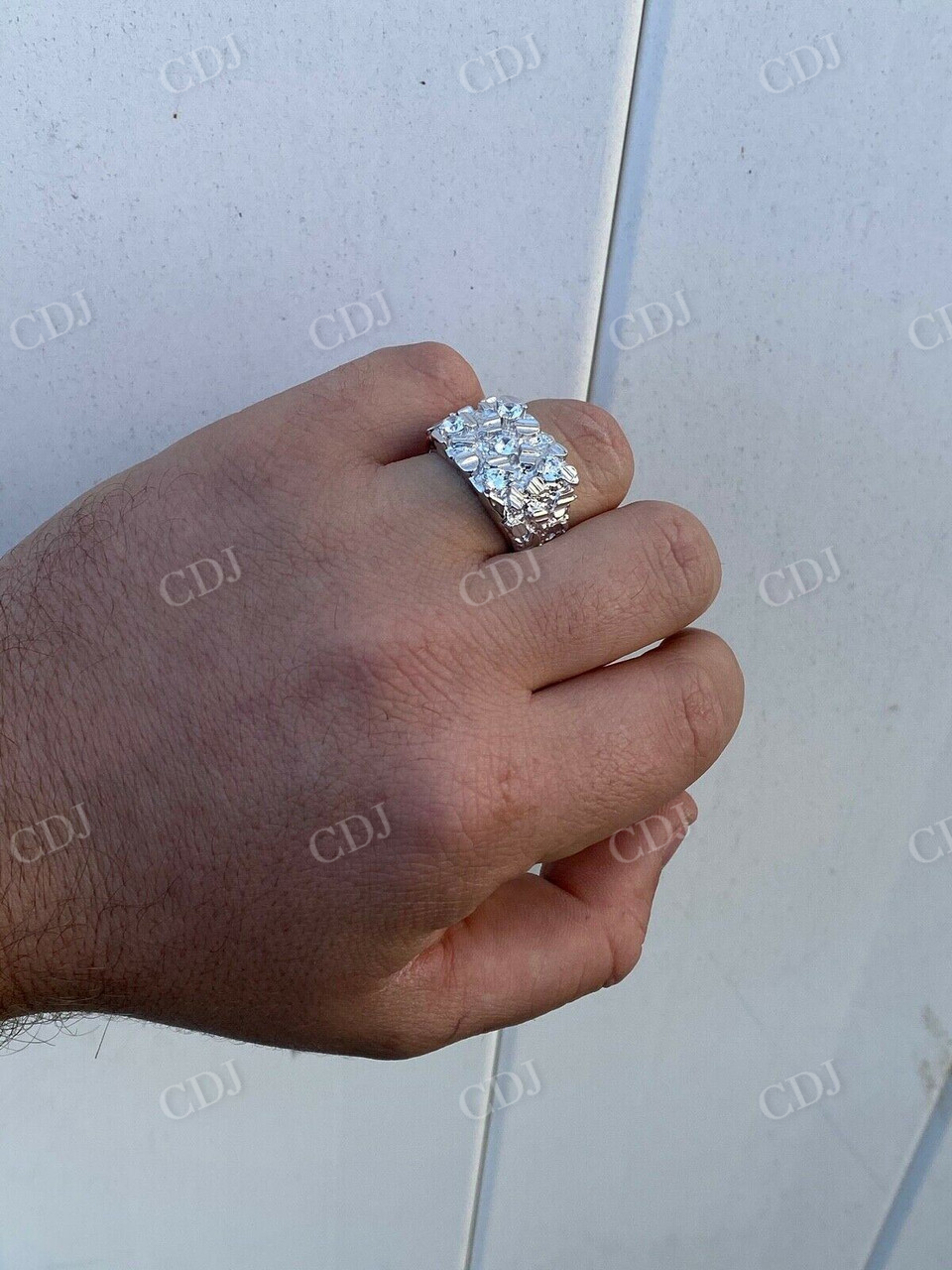 Lab Grown Diamond Icy Hip Hop Ring For Men  customdiamjewel   