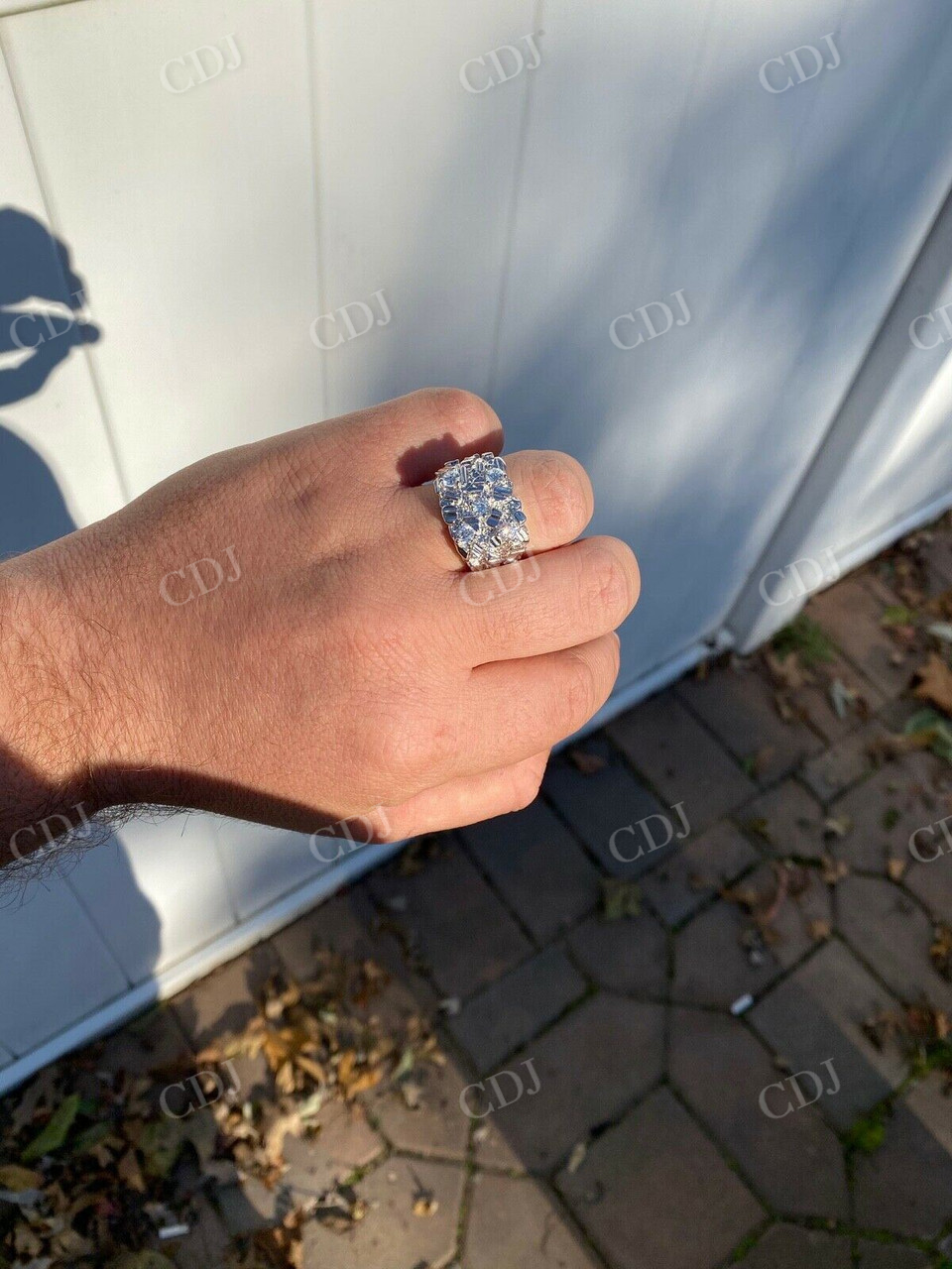 Lab Grown Diamond Icy Hip Hop Ring For Men  customdiamjewel   