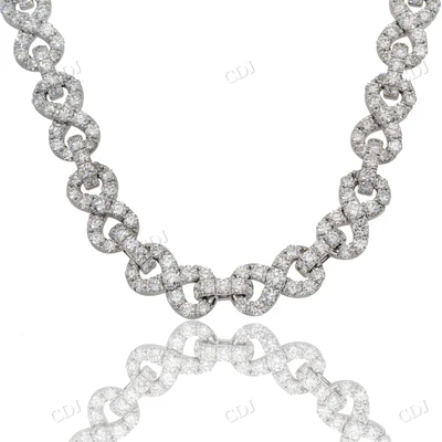 Highest Quality CVD Diamonds Infinity Link Chain hip hop jewelry CustomDiamJewel