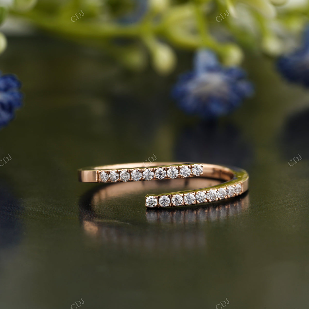 Lab-Grown Diamond Open Cuff Band