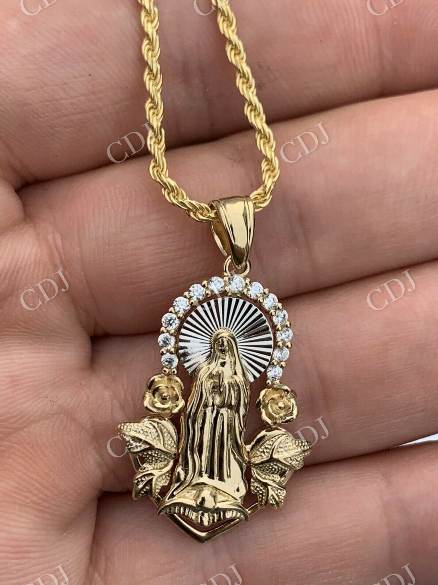 Virgin Mary Hip Hop Pendant  customdiamjewel   