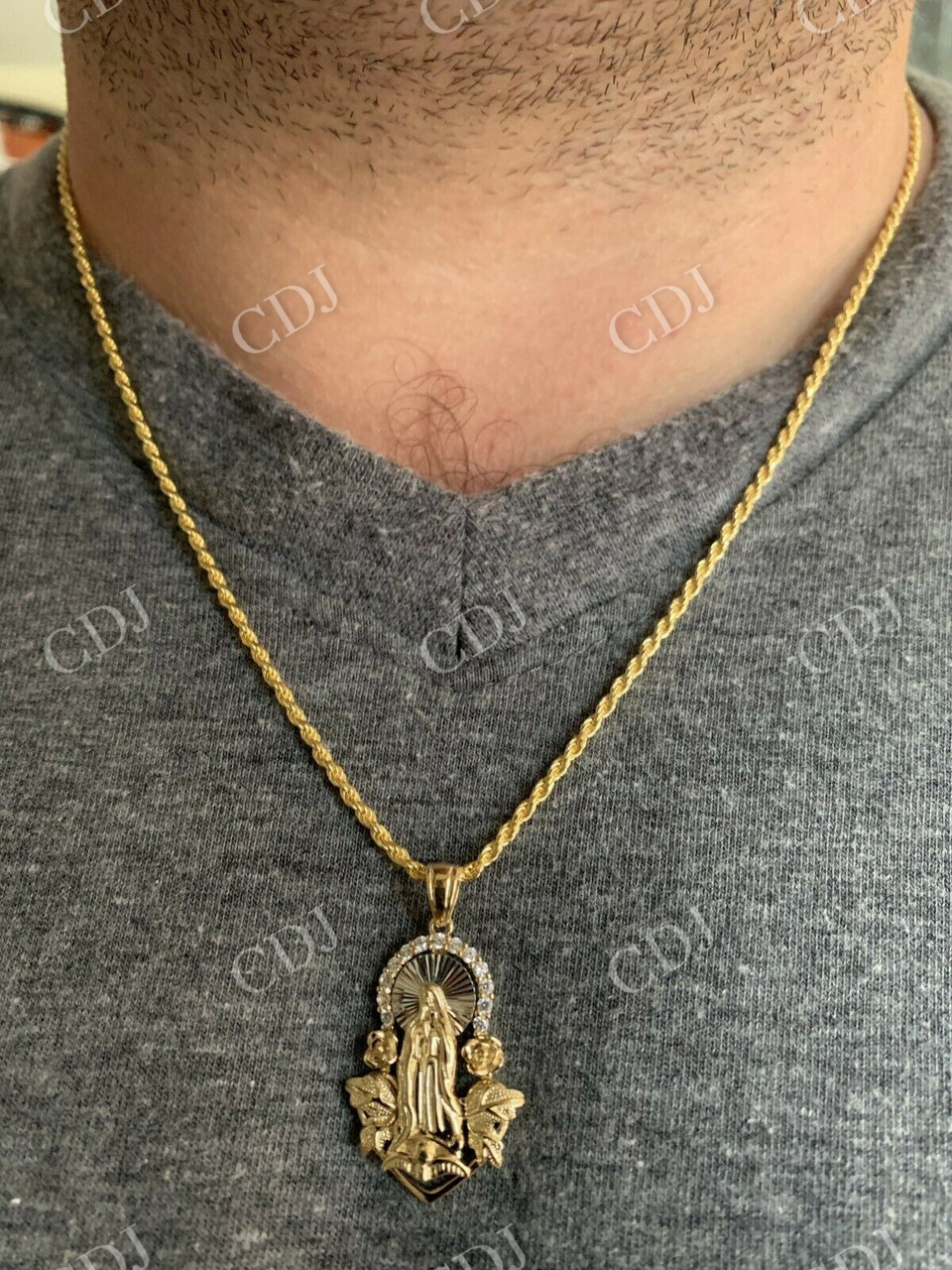 Virgin Mary Hip Hop Pendant  customdiamjewel   