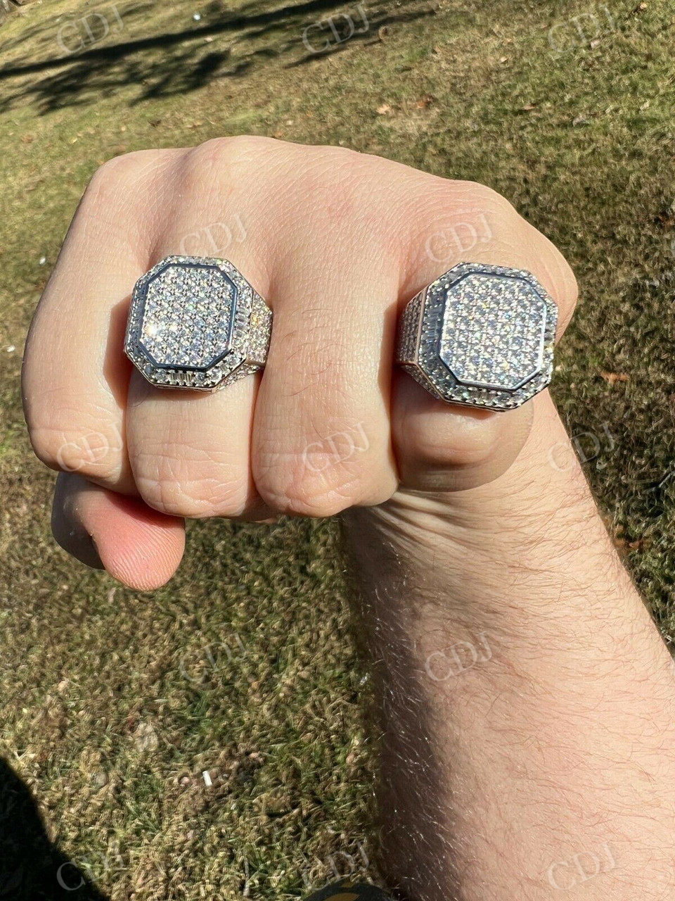 Men's Hip hop Large Diamond Ring  customdiamjewel   