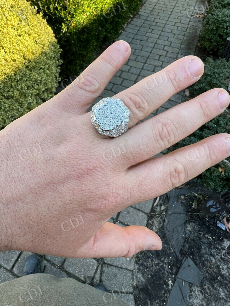 Men's Hip hop Large Diamond Ring  customdiamjewel   