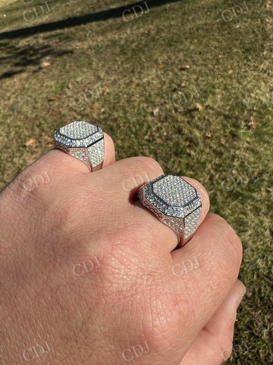 Men's Hip hop Large Diamond Ring  customdiamjewel   