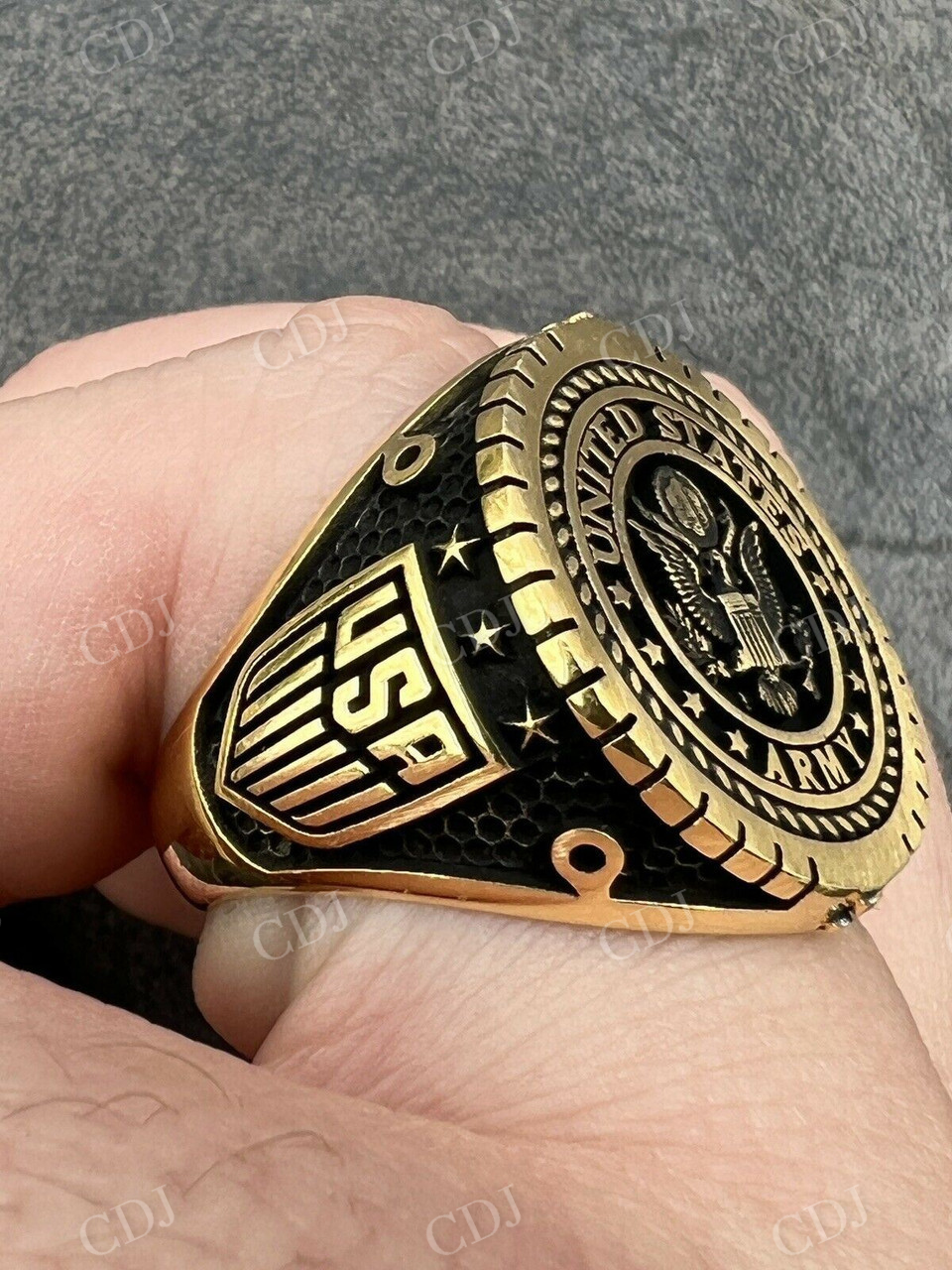 14K Gold Men's Ring  customdiamjewel   