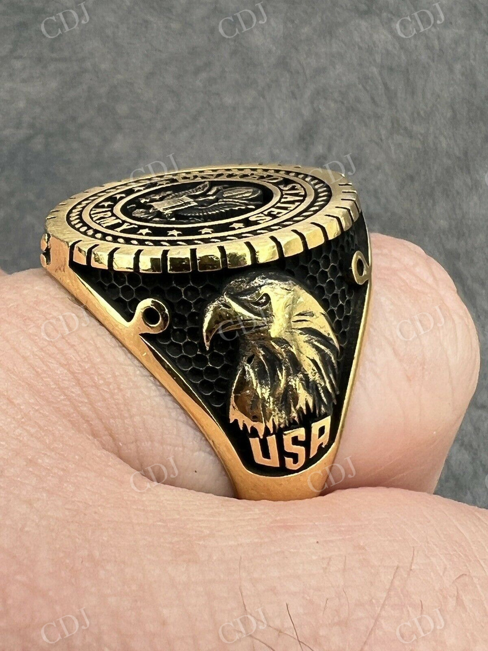 14K Gold Men's Ring  customdiamjewel   