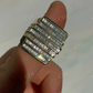 14K Gold Baguette Diamond Hip- Hop Men's Ring  customdiamjewel   