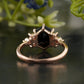 Hexagon Moissanite Rose Gold Ring