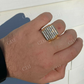 14K Gold Baguette Diamond Hip- Hop Men's Ring  customdiamjewel   