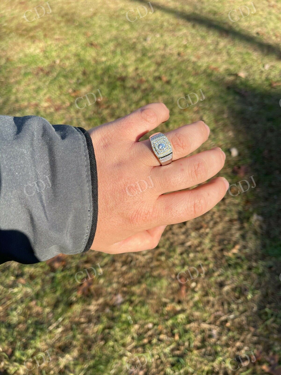 Bezel Iced Out Solitaire Hip Hop ring  customdiamjewel   