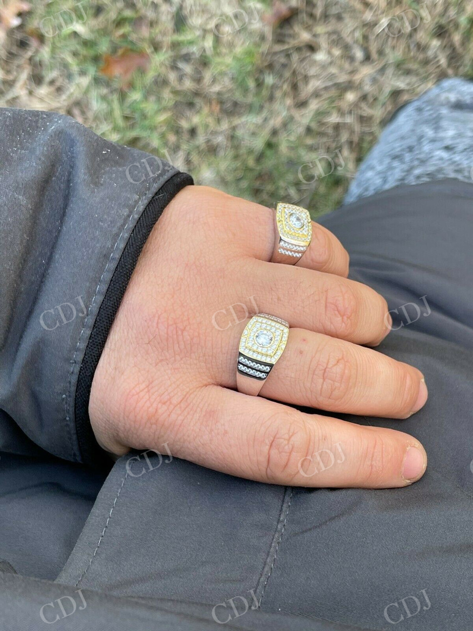 Bezel Iced Out Solitaire Hip Hop ring  customdiamjewel   