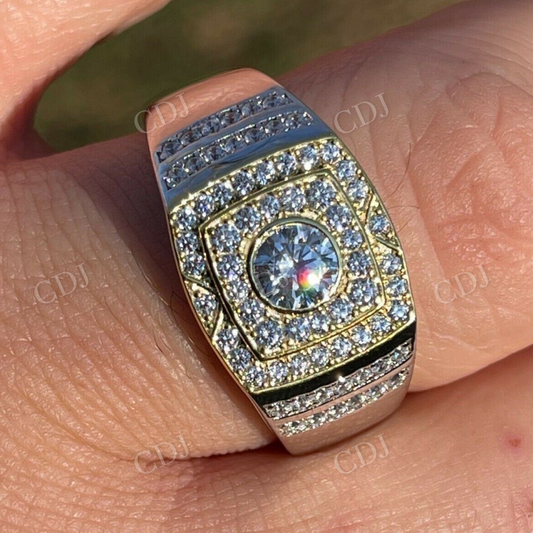 Bezel Iced Out Solitaire Hip Hop ring  customdiamjewel   