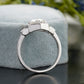 Hexagon Lab-Grown Diamond Milgrain Halo  Ring