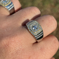 Bezel Iced Out Solitaire Hip Hop ring  customdiamjewel   