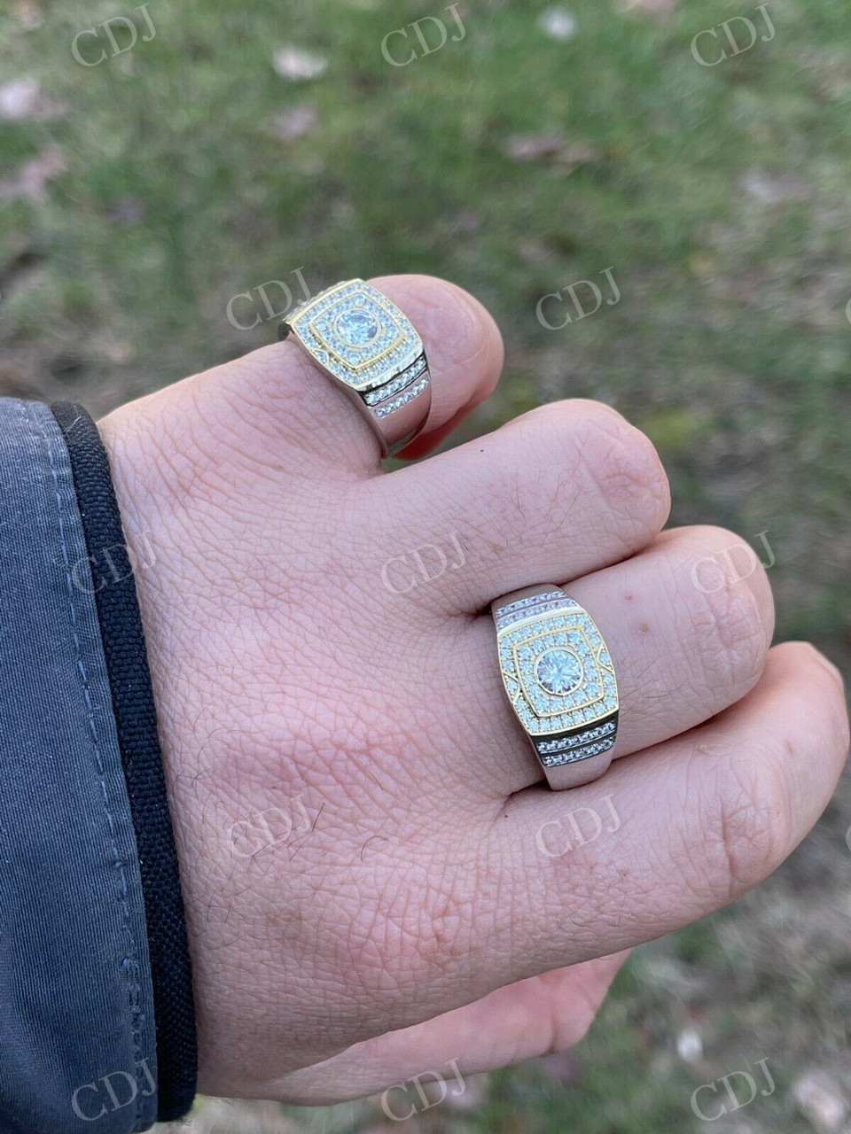Bezel Iced Out Solitaire Hip Hop ring  customdiamjewel   