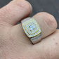 Bezel Iced Out Solitaire Hip Hop ring  customdiamjewel   